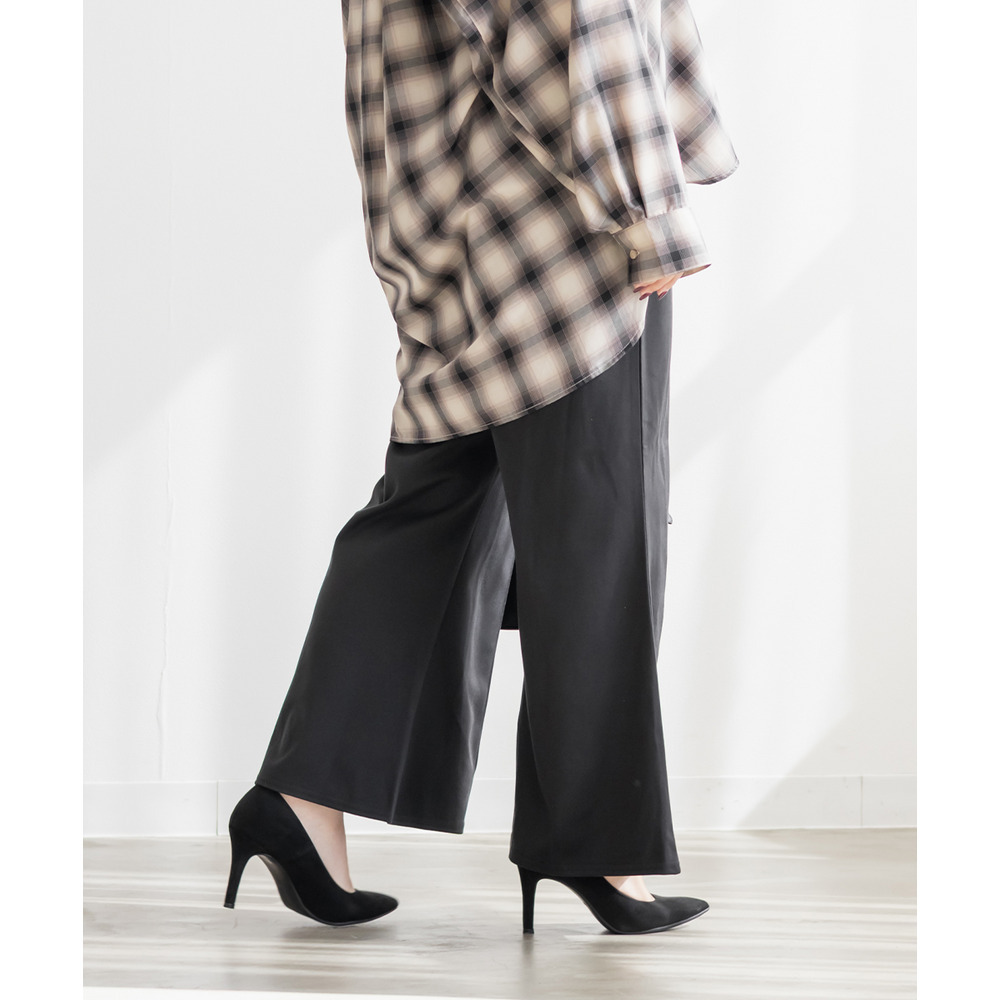 ウール調フレアパンツ7