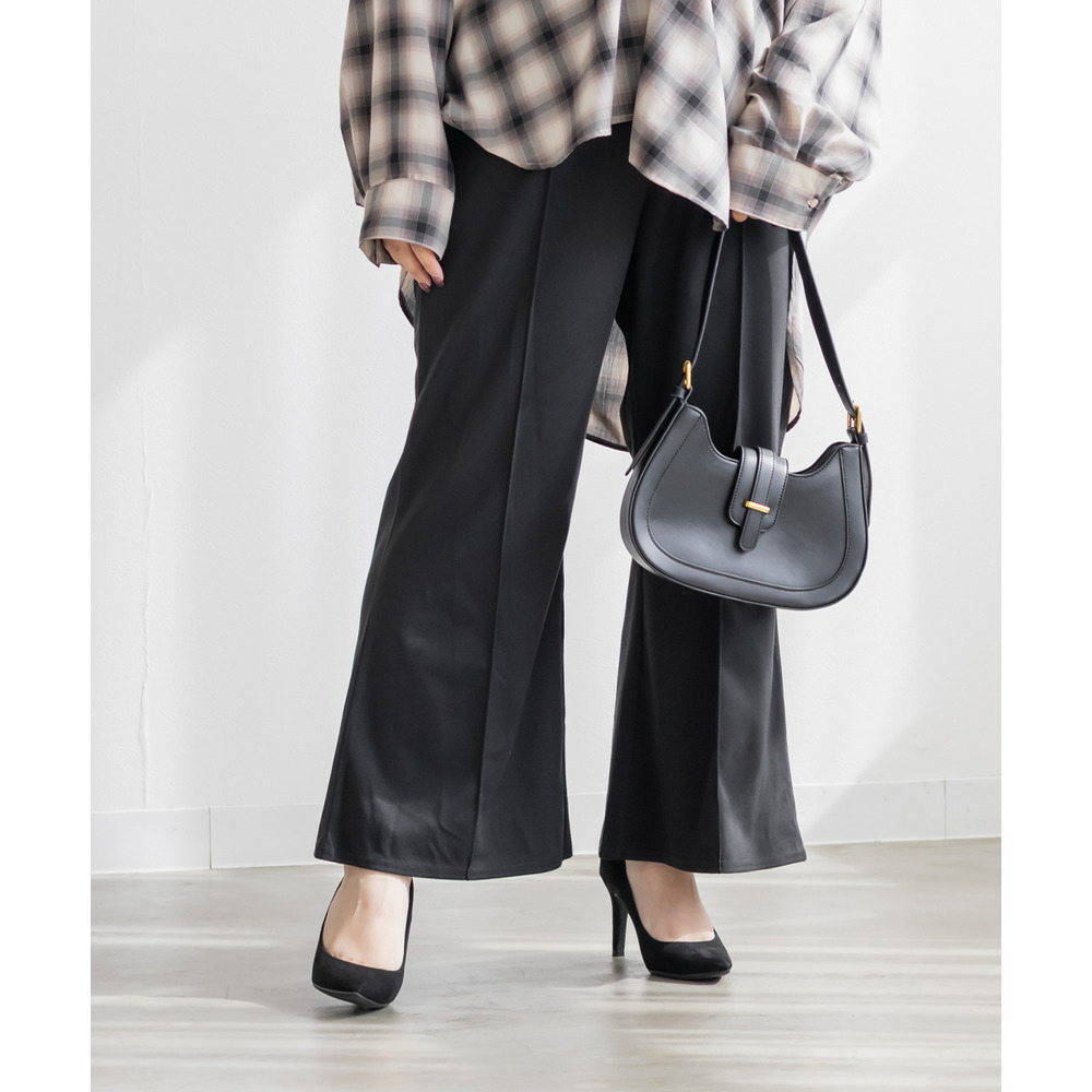 ウール調フレアパンツ8