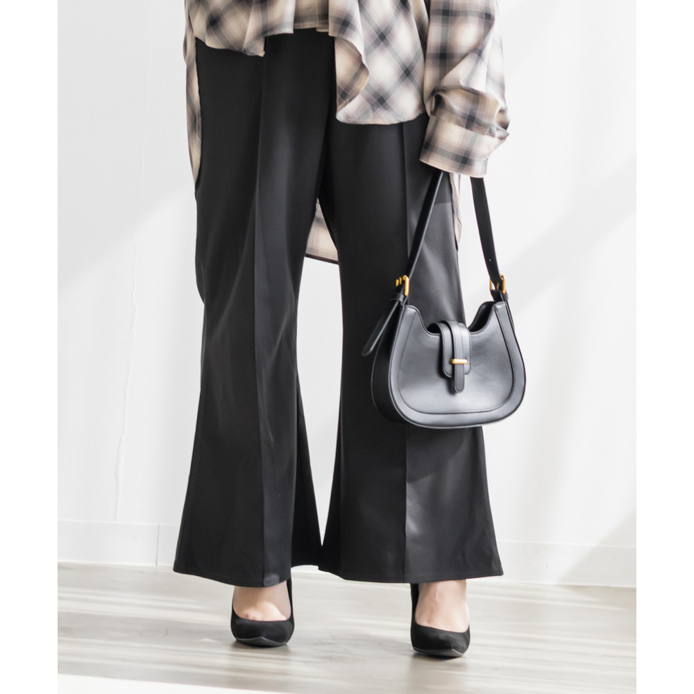 ウール調フレアパンツ1