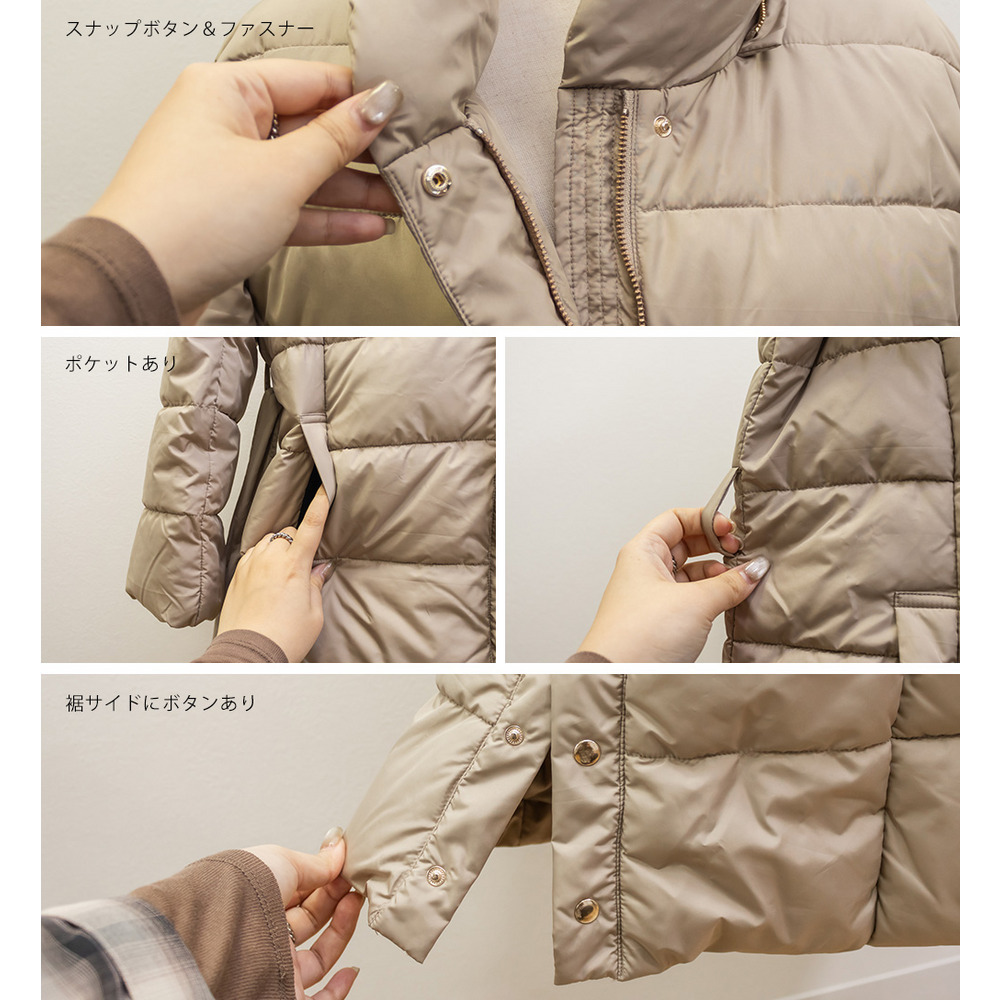 ファーフード付きロングコート12