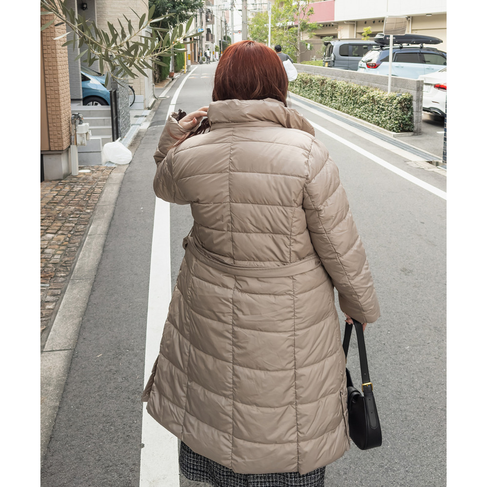 ファーフード付きロングコート5