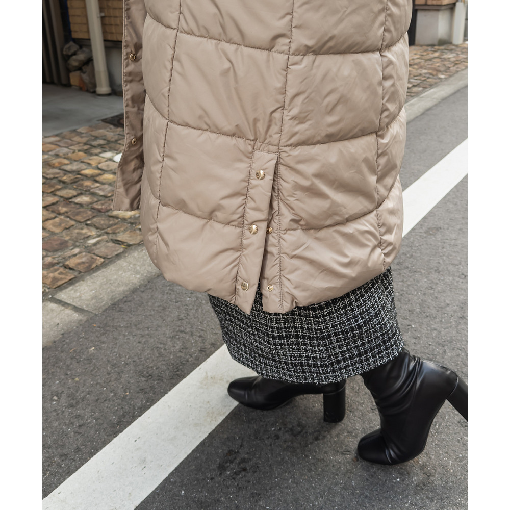 ファーフード付きロングコート6