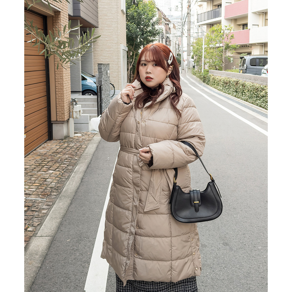 ファーフード付きロングコート7