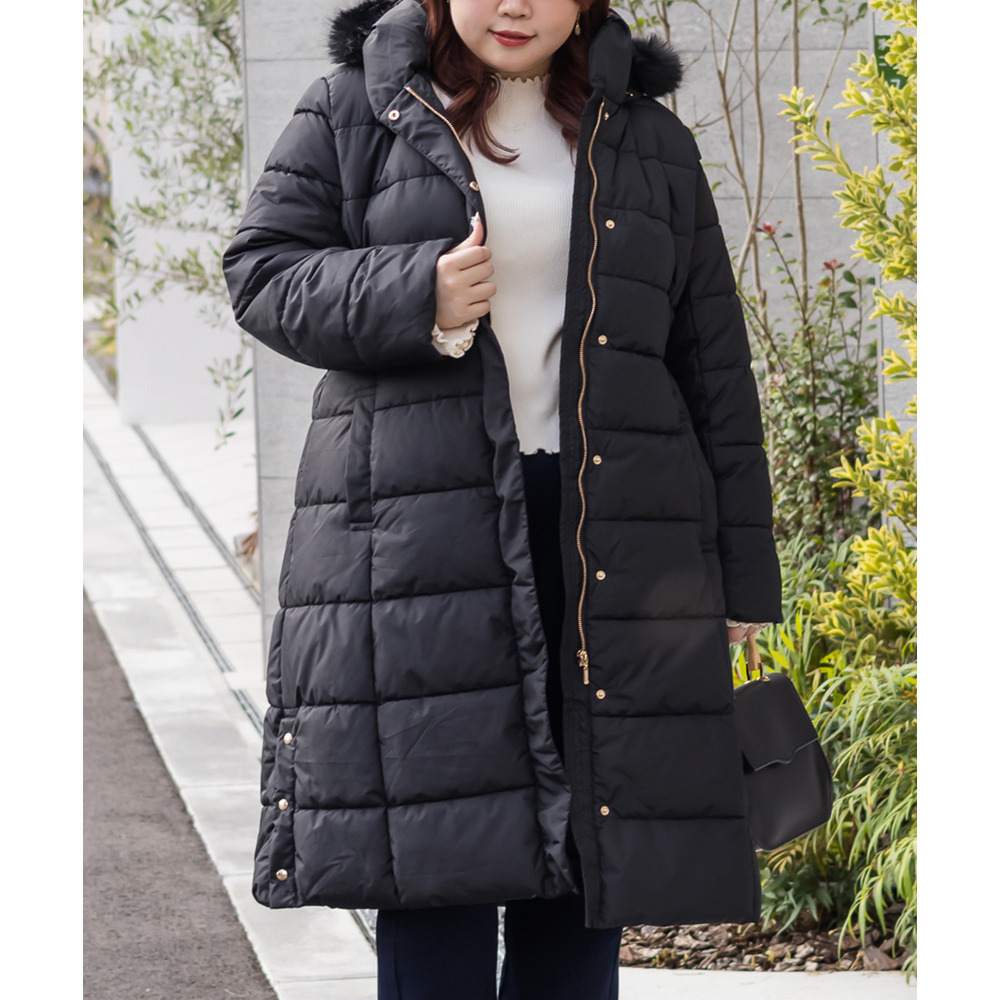 ファーフード付きロングコート9