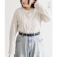 小花柄トップス＆カーディガンセット