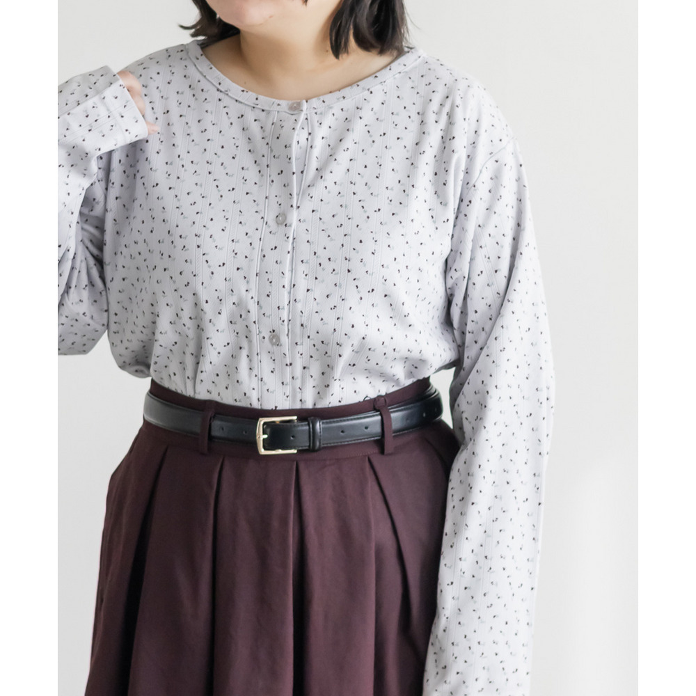 小花柄トップス&カーディガンセット1