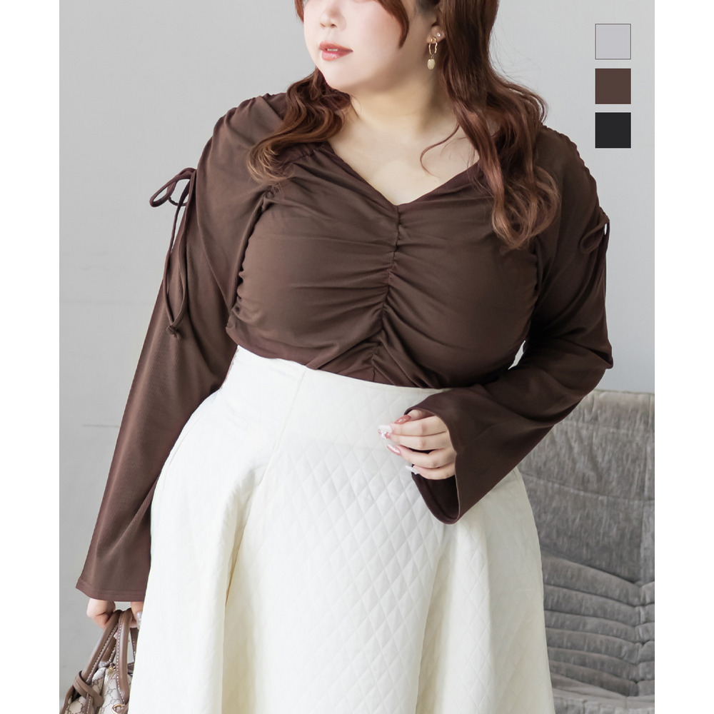 CLETTEオリジナルギャザーデザインカットソー