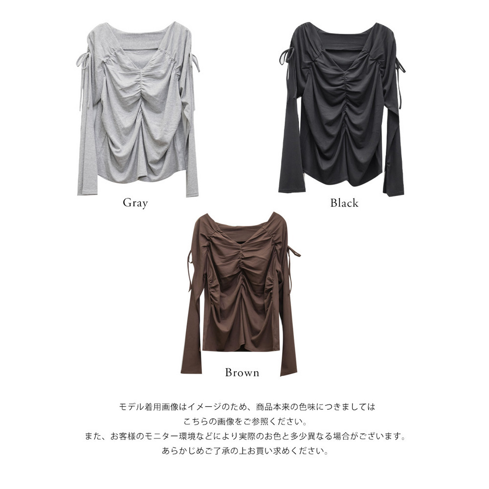 CLETTEオリジナルギャザーデザインカットソー20