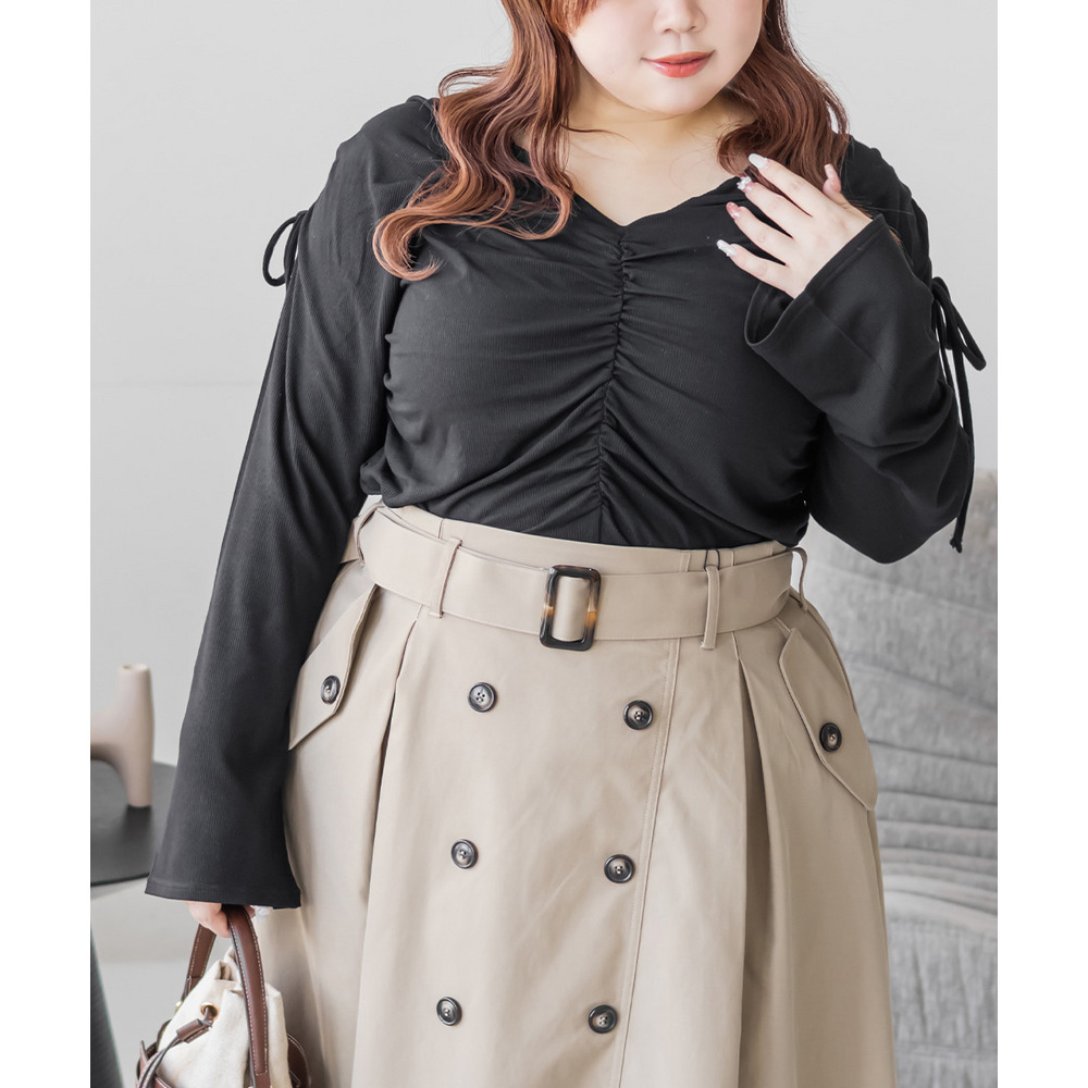 CLETTEオリジナルギャザーデザインカットソー1