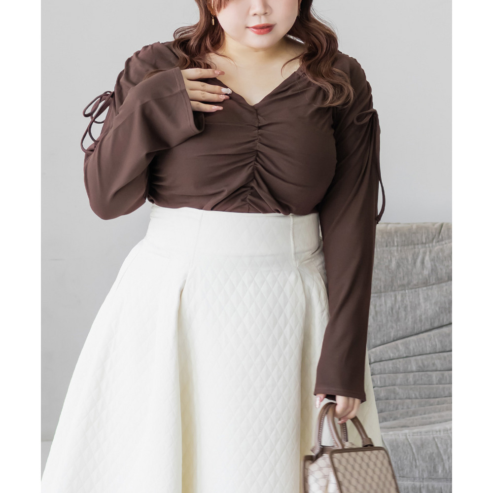 CLETTEオリジナルギャザーデザインカットソー1