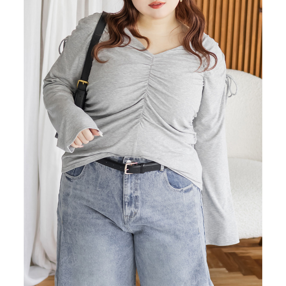 CLETTEオリジナルギャザーデザインカットソー1