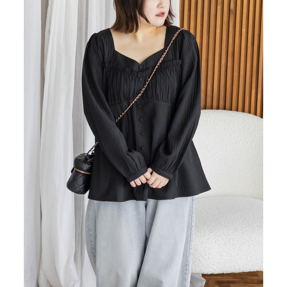 CLETTEオリジナルコルセット風切替フレアブラウス12