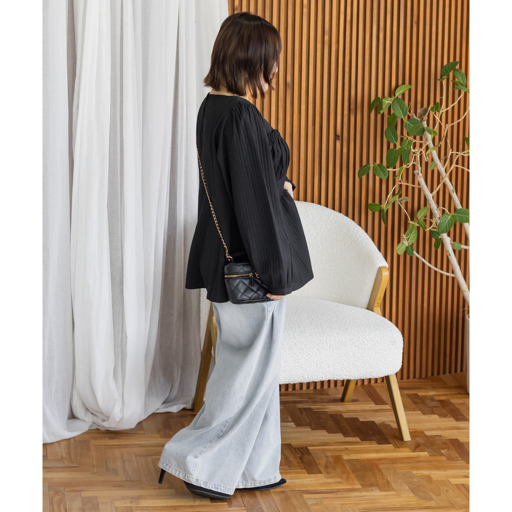 CLETTEオリジナルコルセット風切替フレアブラウス13