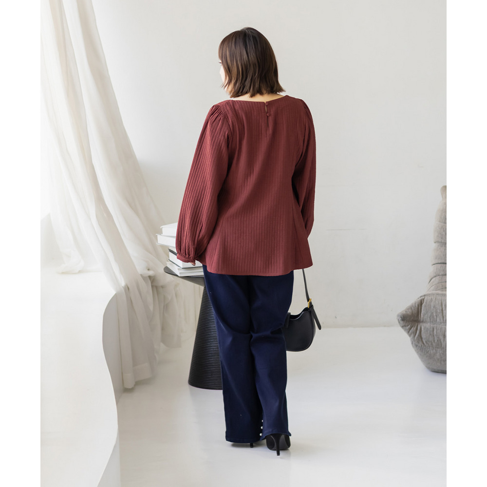 CLETTEオリジナルコルセット風切替フレアブラウス3