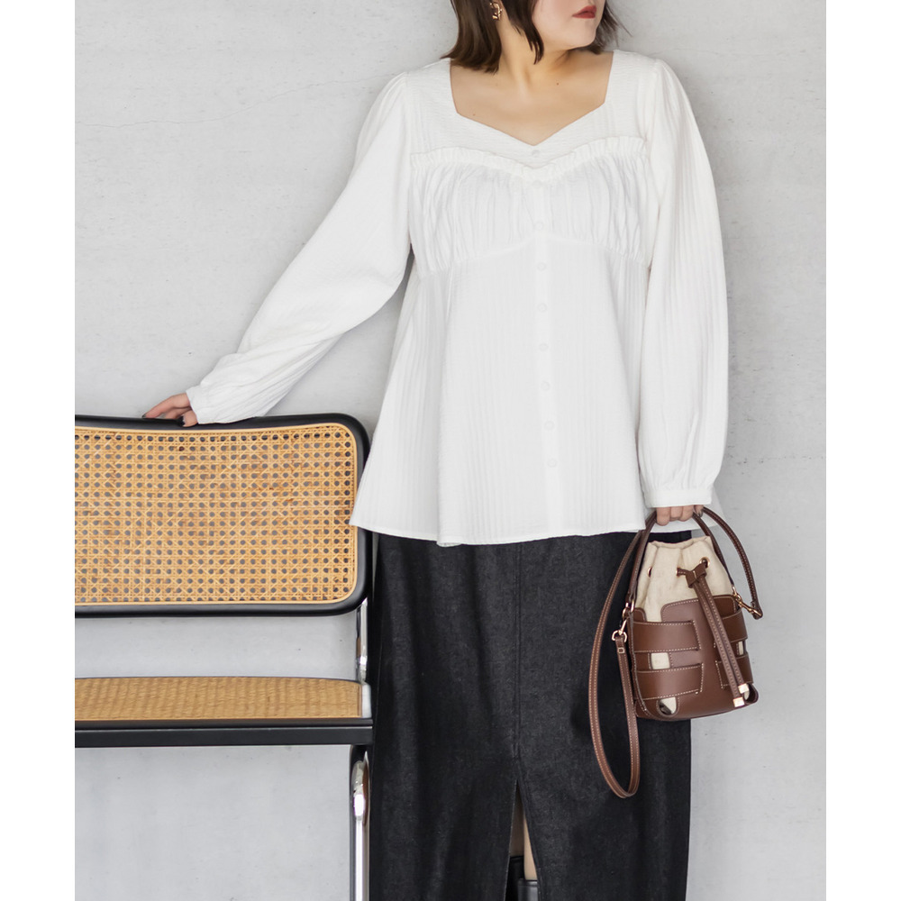 CLETTEオリジナルコルセット風切替フレアブラウス7