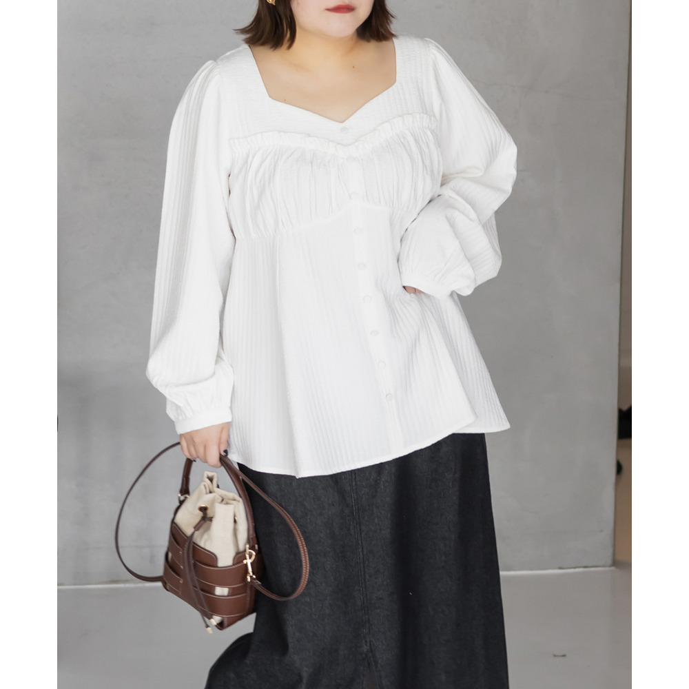 CLETTEオリジナルコルセット風切替フレアブラウス9