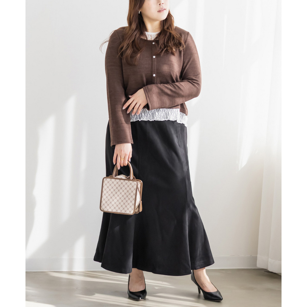 フロントボタンレースドッキングプルオーバー3