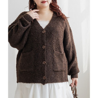 CLETTEオリジナルミックスニットVネックカーディガン