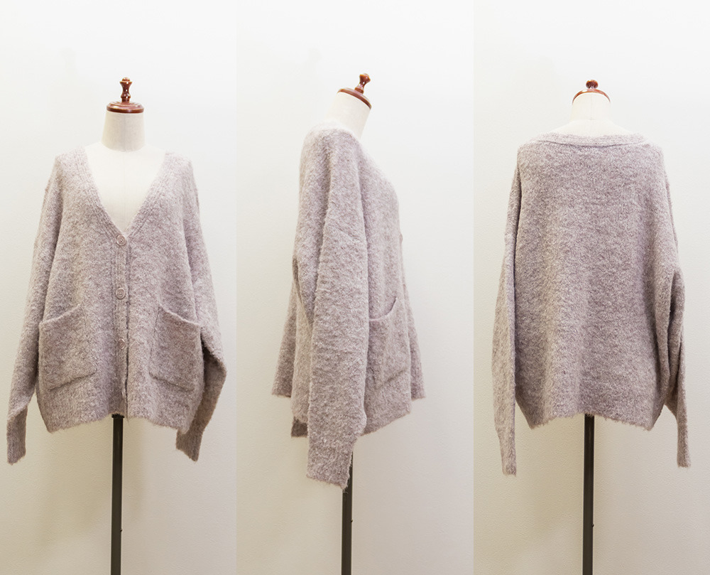 CLETTEオリジナルミックスニットVネックカーディガン12