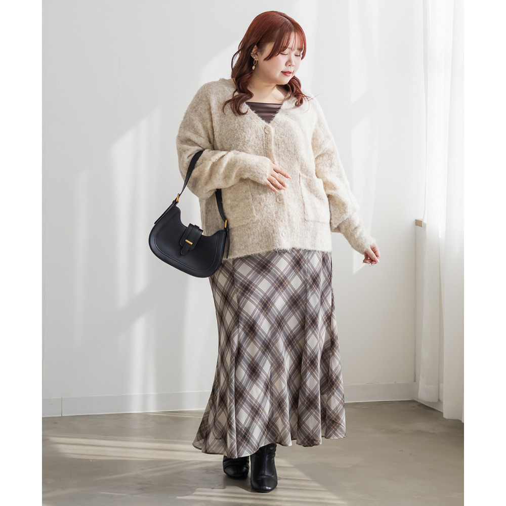 CLETTEオリジナルミックスニットVネックカーディガン2