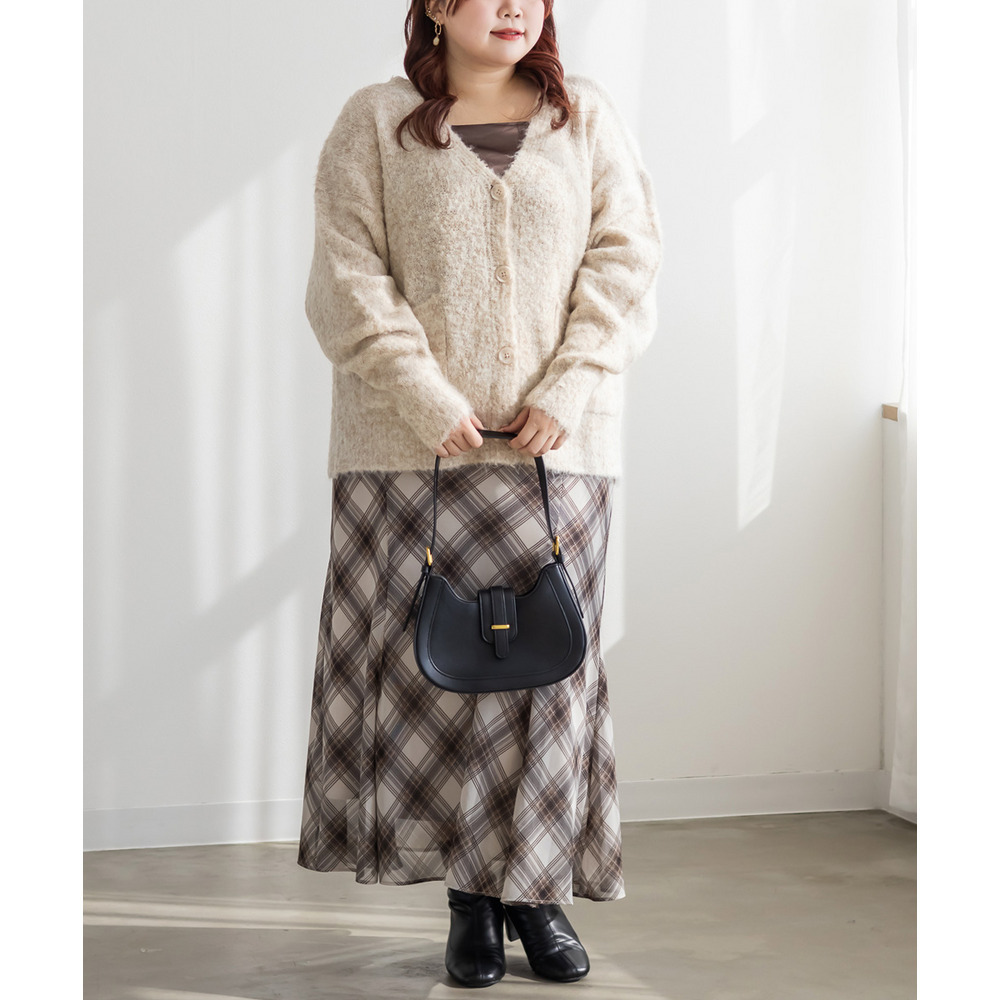 CLETTEオリジナルミックスニットVネックカーディガン3