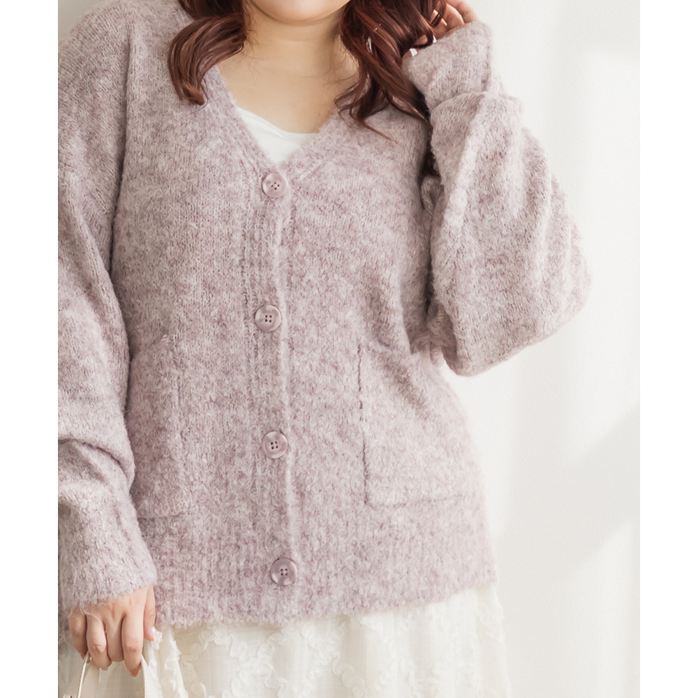 CLETTEオリジナルミックスニットVネックカーディガン8