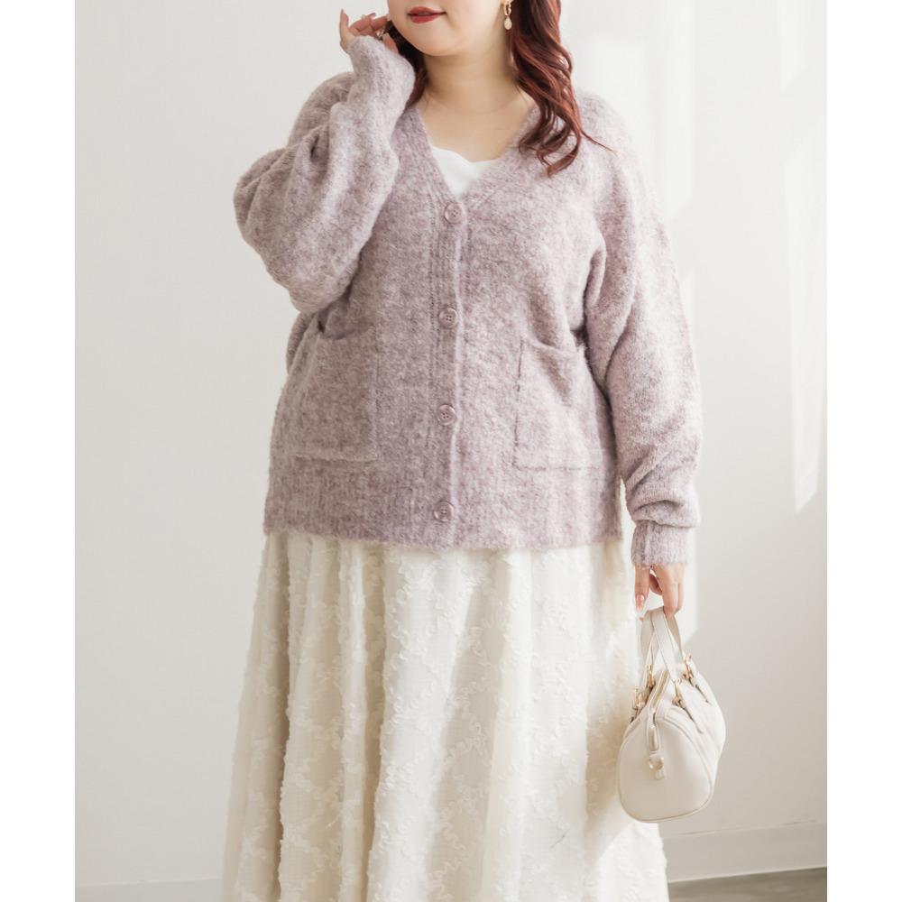 CLETTEオリジナルミックスニットVネックカーディガン9