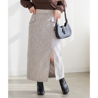 後ろゴムツイードナロースカート