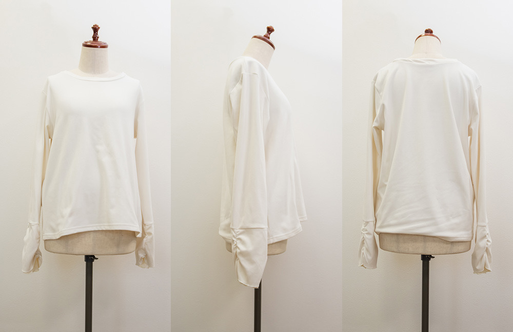 袖レース起毛カットソープルオーバー11