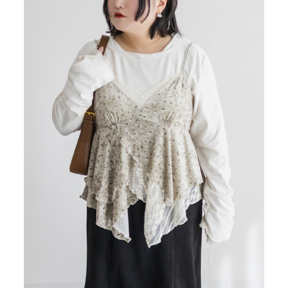 袖レース起毛カットソープルオーバー5