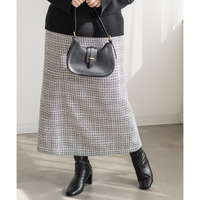 タック入りツイードナロースカート