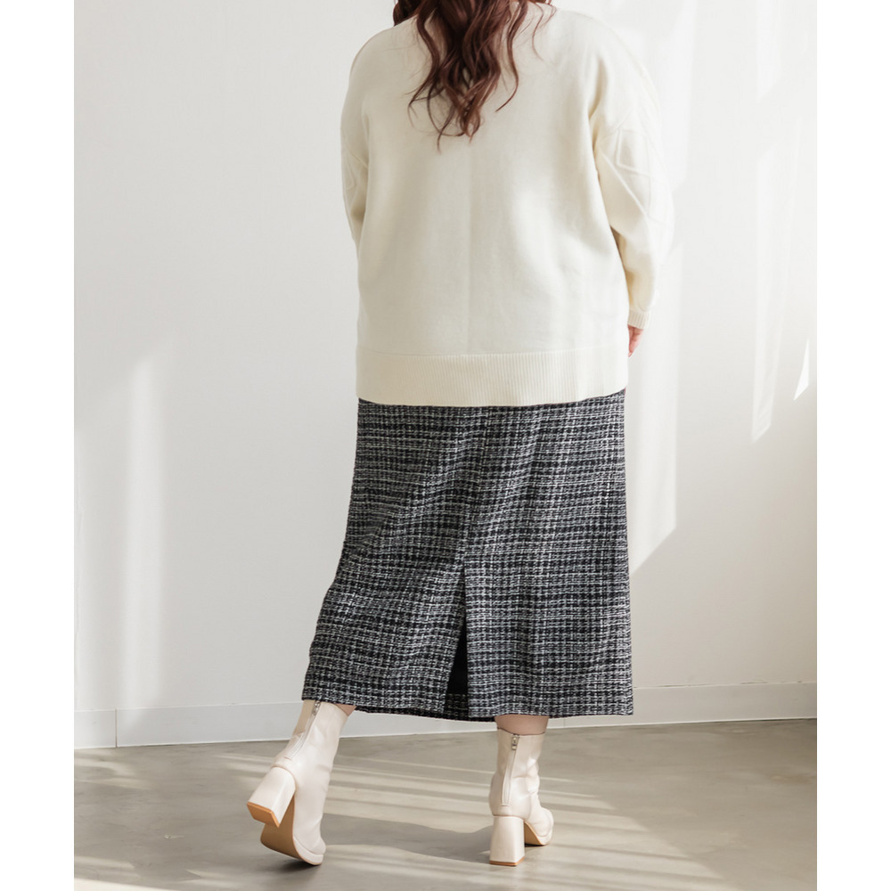 タック入りツイードナロースカート8
