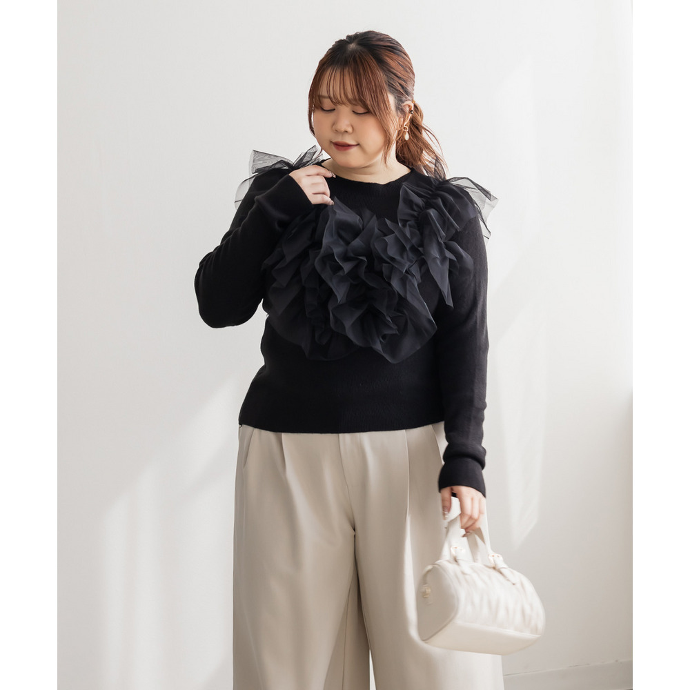 2WAYギャザーフリルニットプルオーバー5