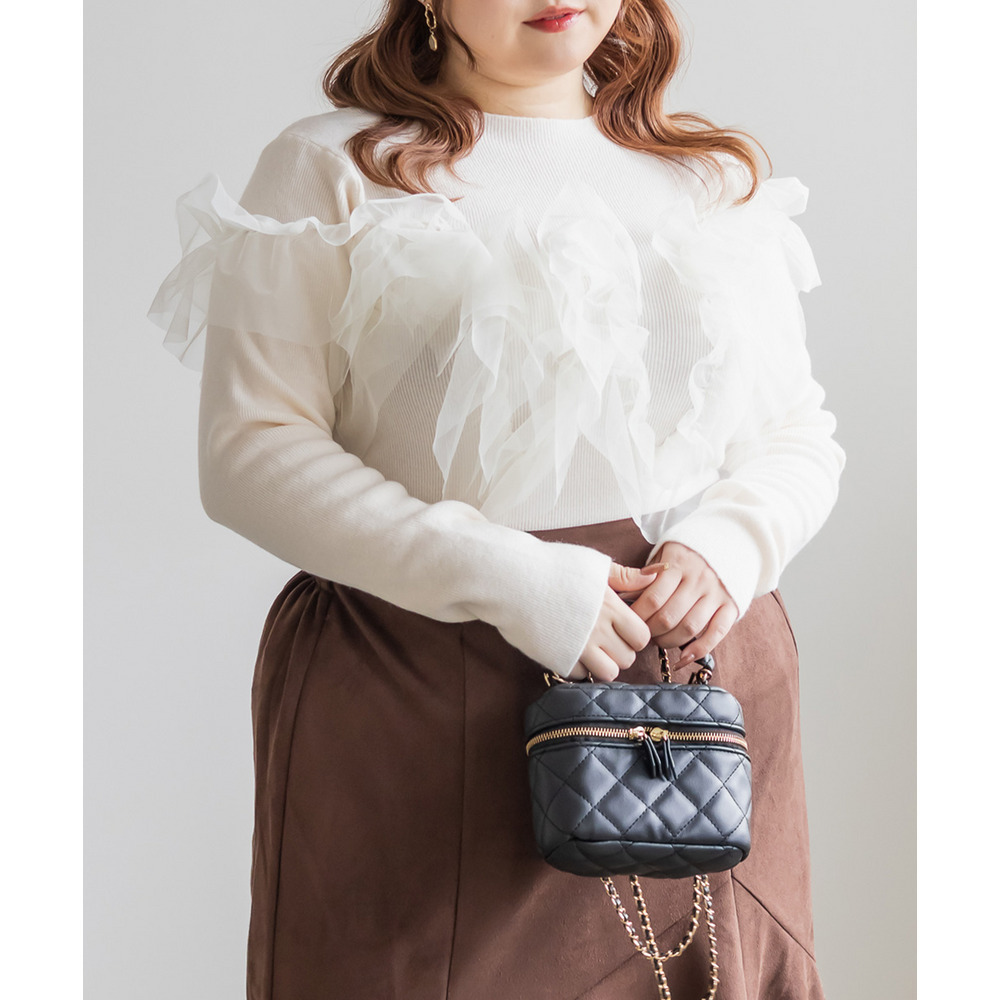 2WAYギャザーフリルニットプルオーバー1