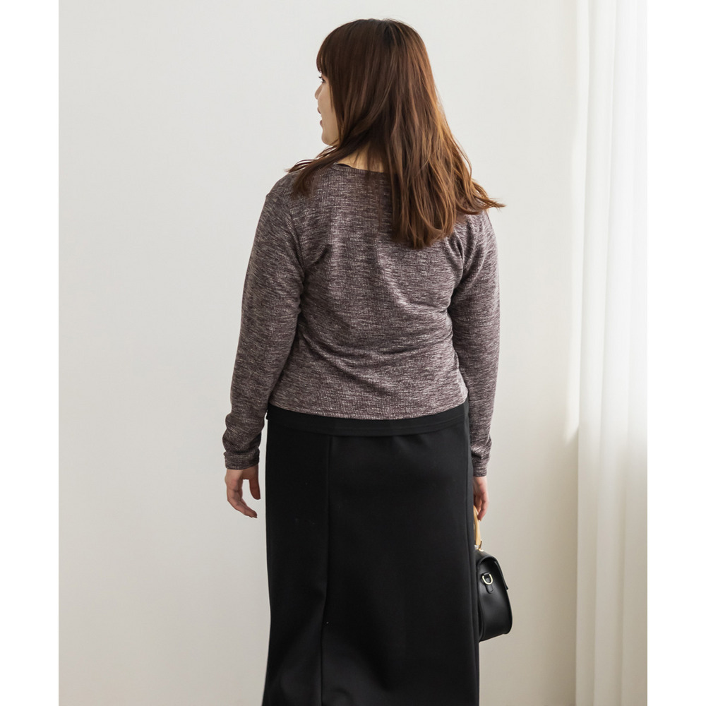 レースアップリブプルオーバー7