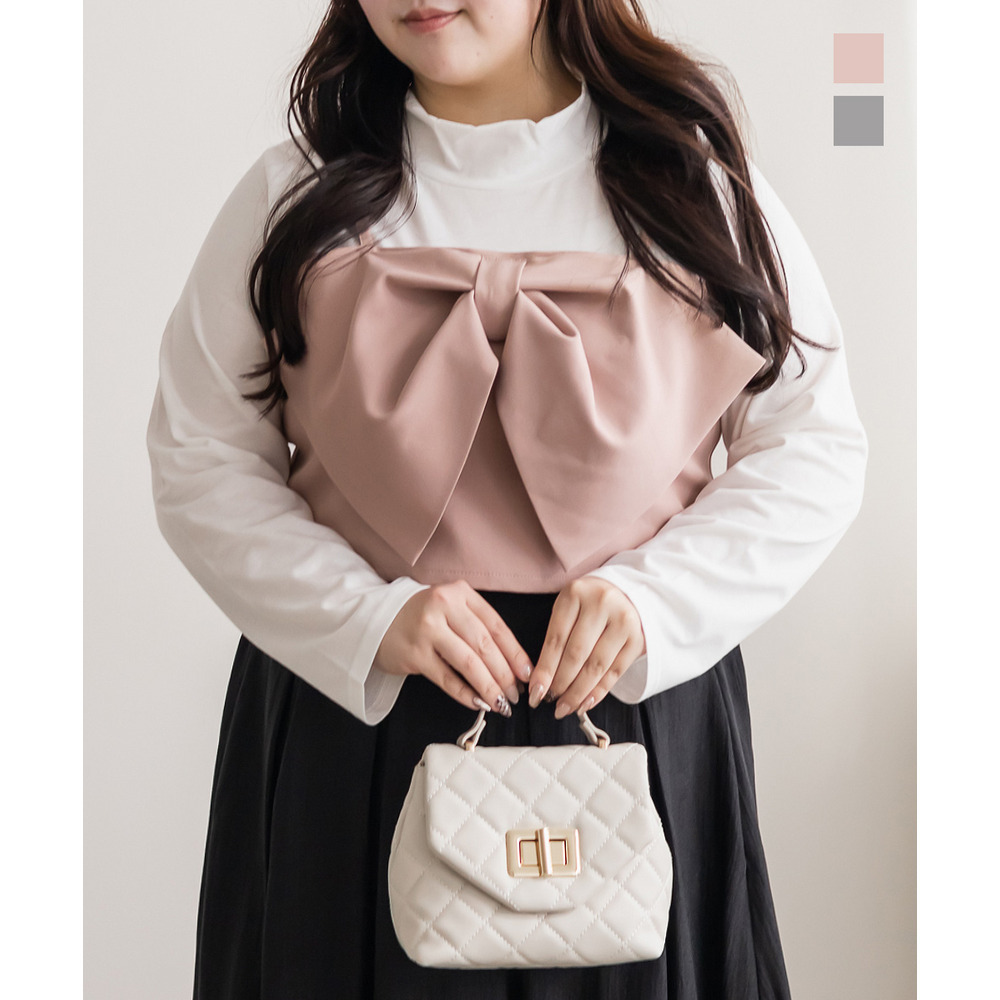 リボンビスチェセットプルオーバー1