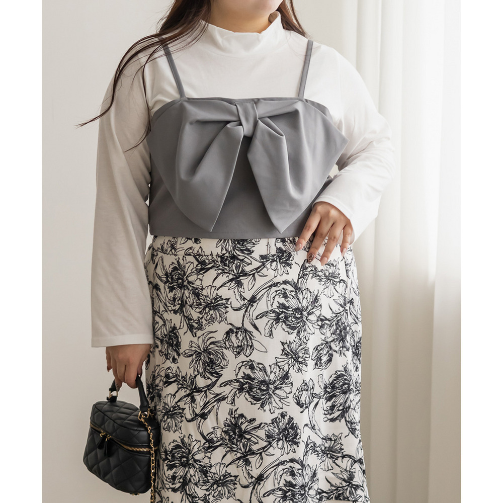 リボンビスチェセットプルオーバー5