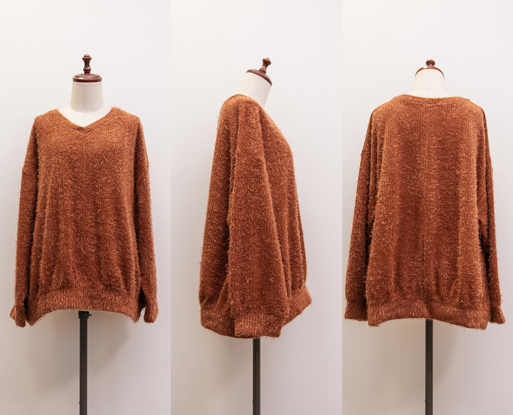 シャギーVネックプルオーバー11