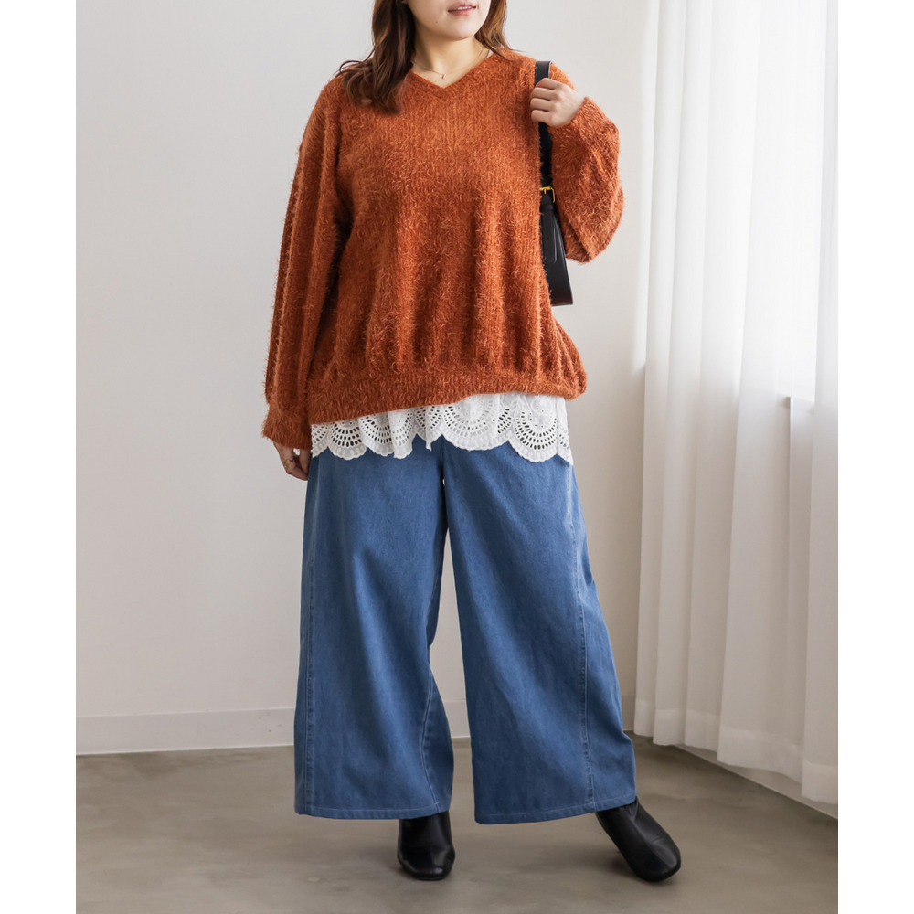 シャギーVネックプルオーバー4