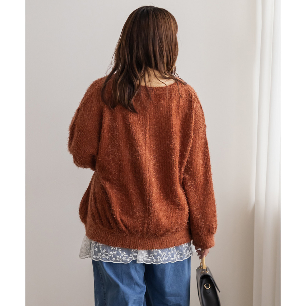 シャギーVネックプルオーバー5