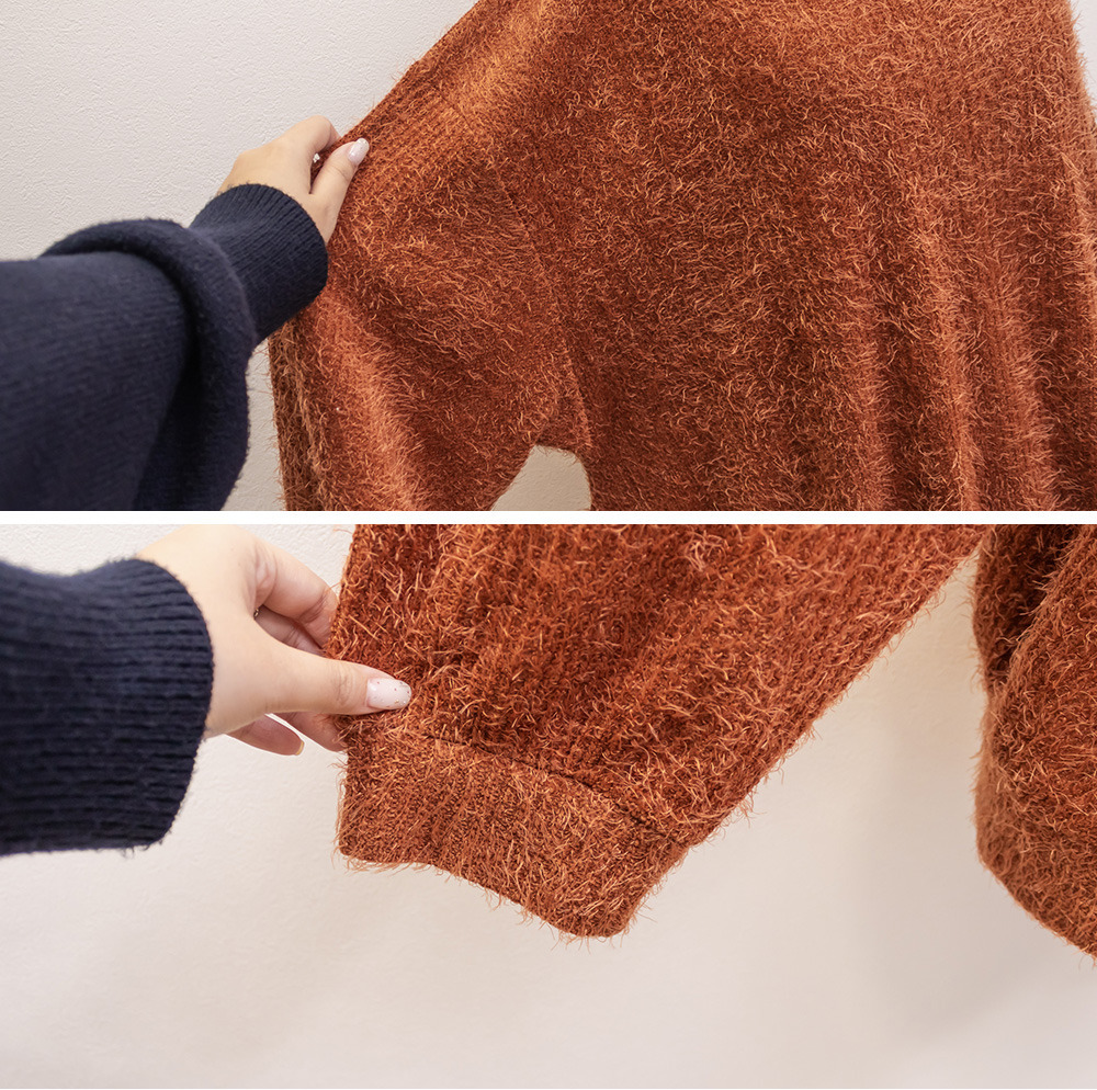 シャギーVネックプルオーバー9