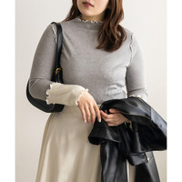 ラメメロウ配色リブプルオーバー