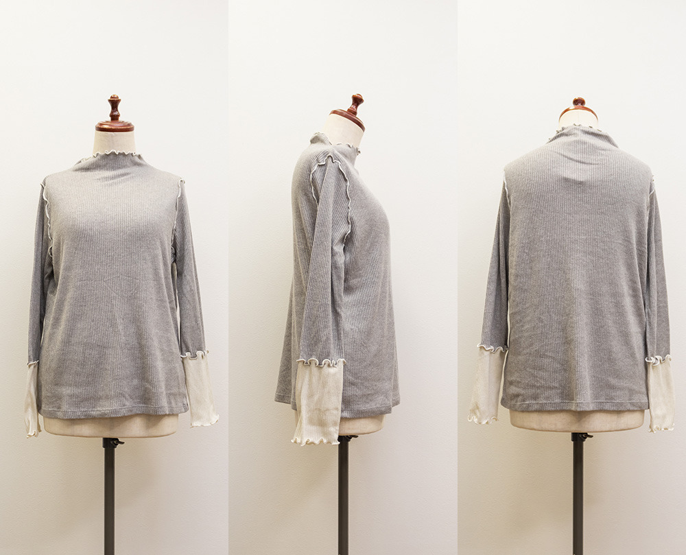 ラメメロウ配色リブプルオーバー11