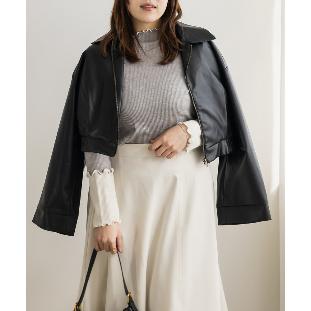 ラメメロウ配色リブプルオーバー3