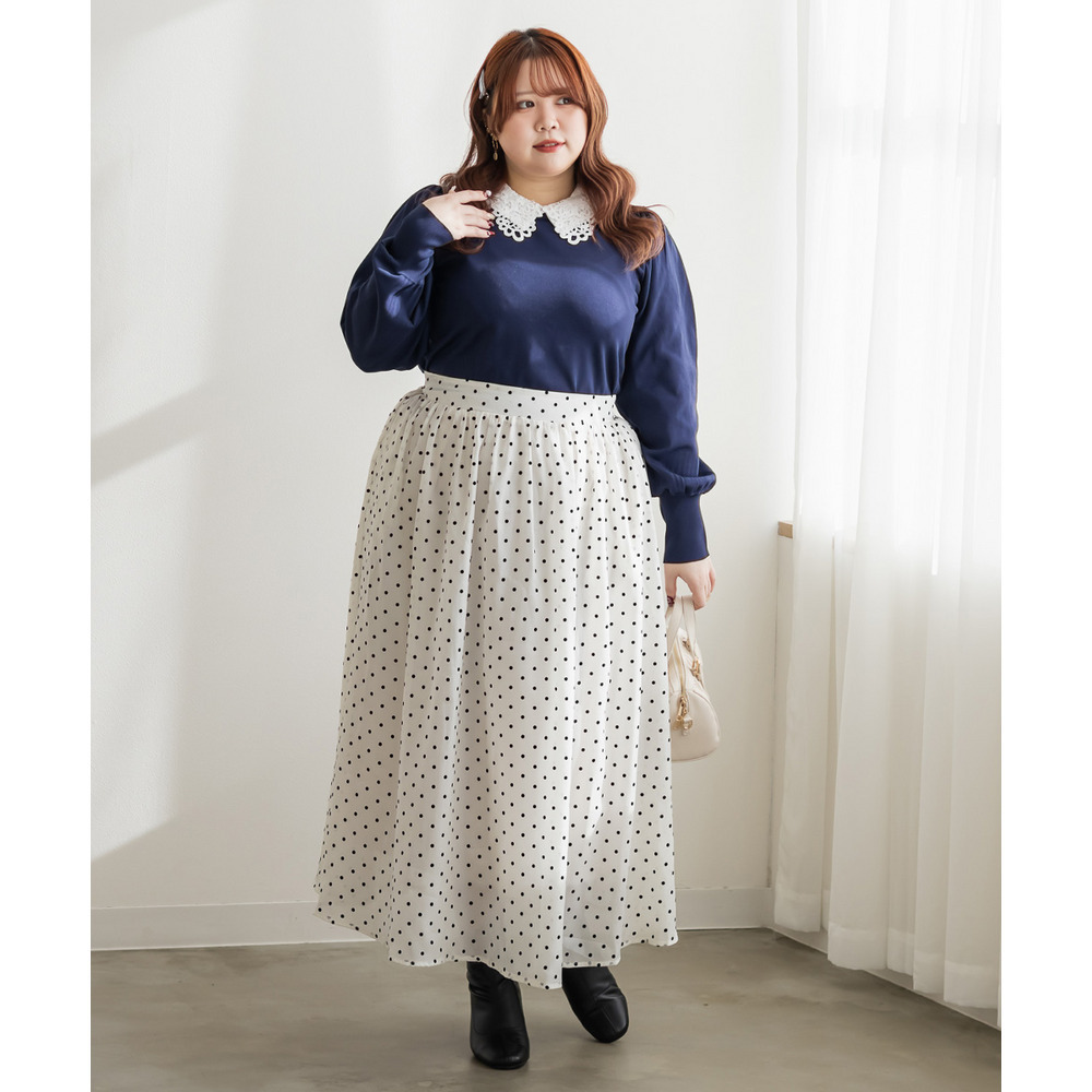 CLETTEオリジナルレイヤーレース襟ニットプルオーバー2