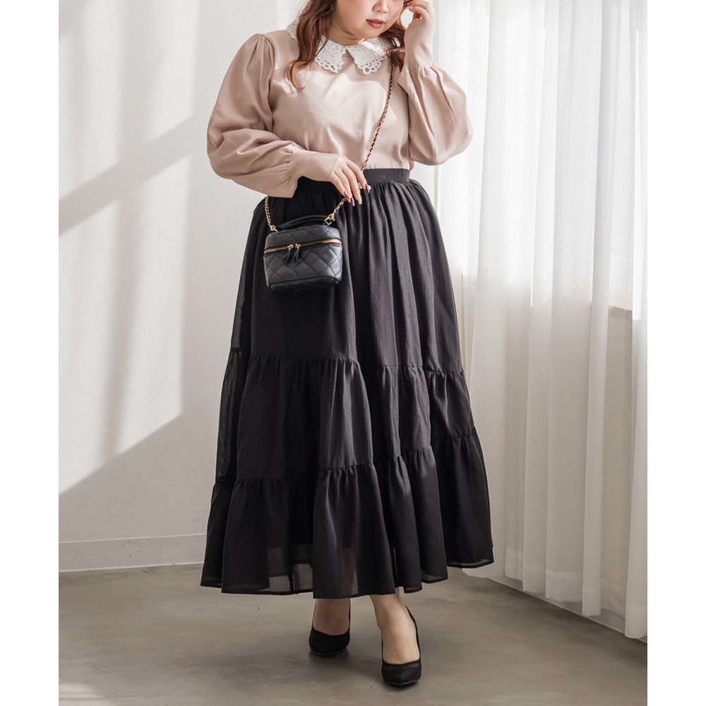 CLETTEオリジナルレイヤーレース襟ニットプルオーバー5