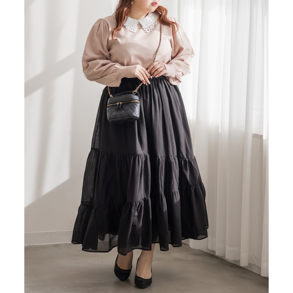 CLETTEオリジナルレイヤーレース襟ニットプルオーバー7