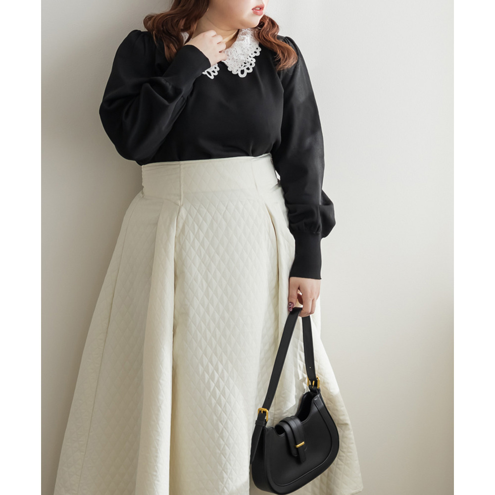 CLETTEオリジナルレイヤーレース襟ニットプルオーバー9