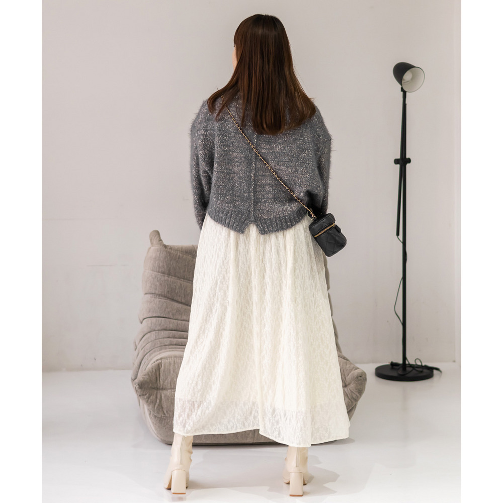 ショート丈ミックスニットプルオーバー4