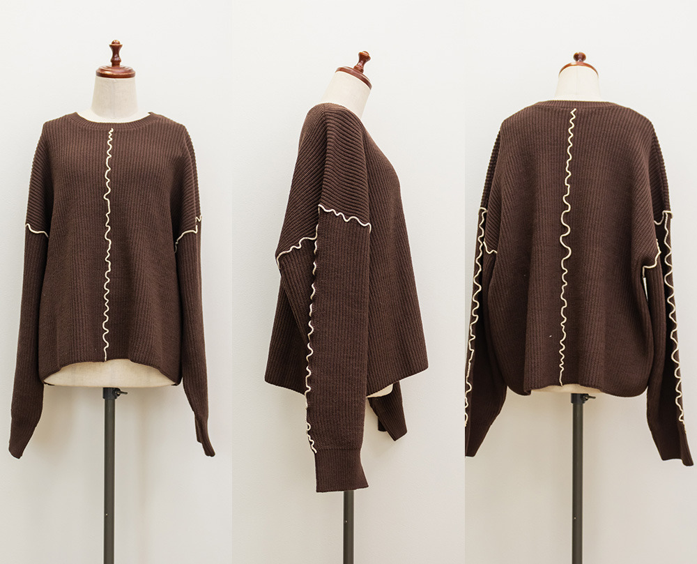 配色メローニットプルオーバー15